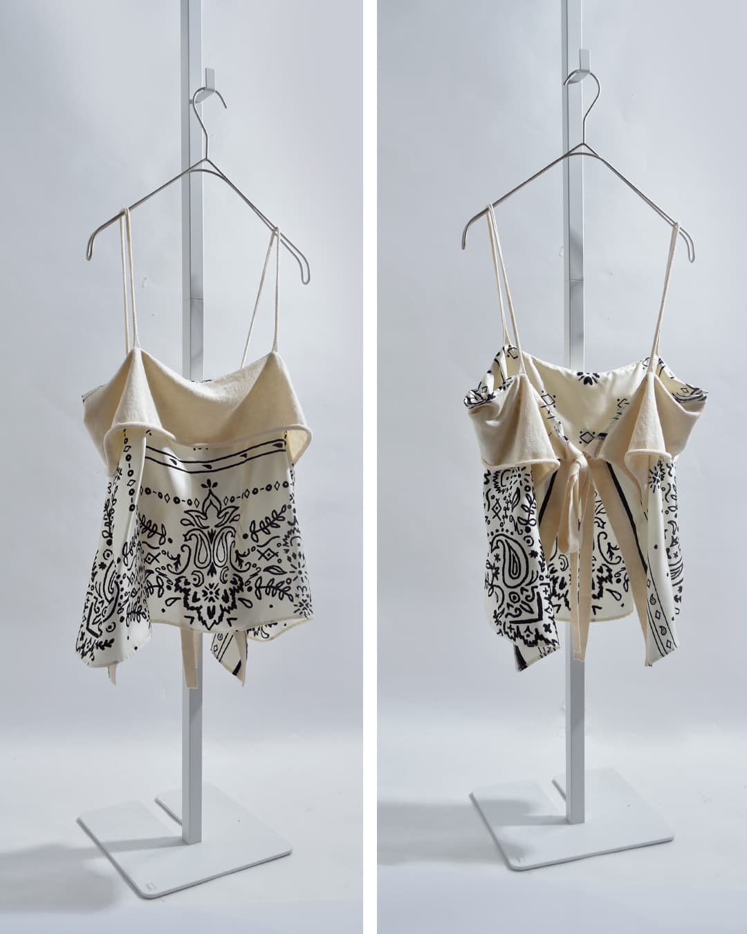 manipuri(マニプリ)シルク 2way リボン 巻き キャミソール wrap-camisole