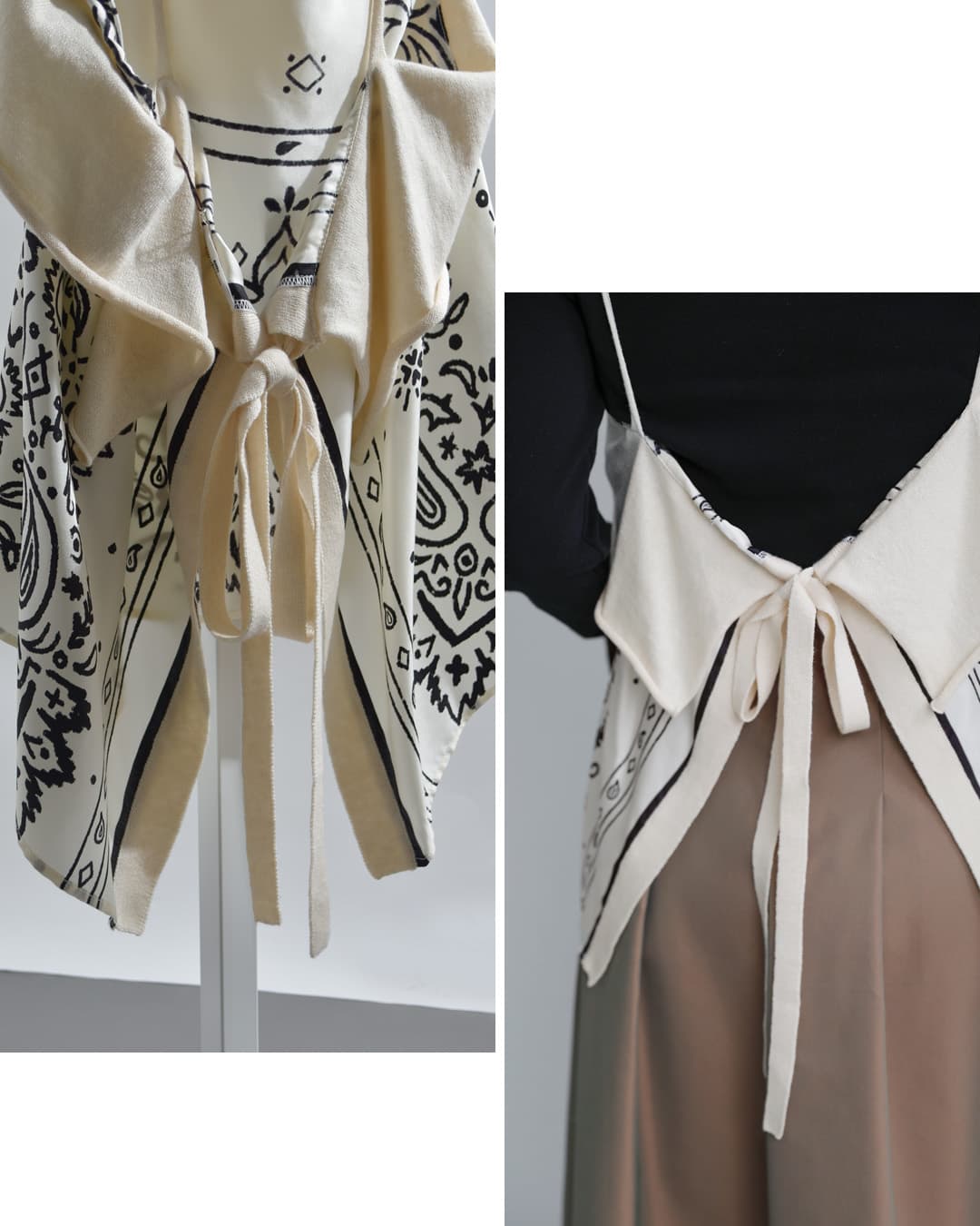 manipuri(マニプリ)シルク 2way リボン 巻き キャミソール wrap-camisole