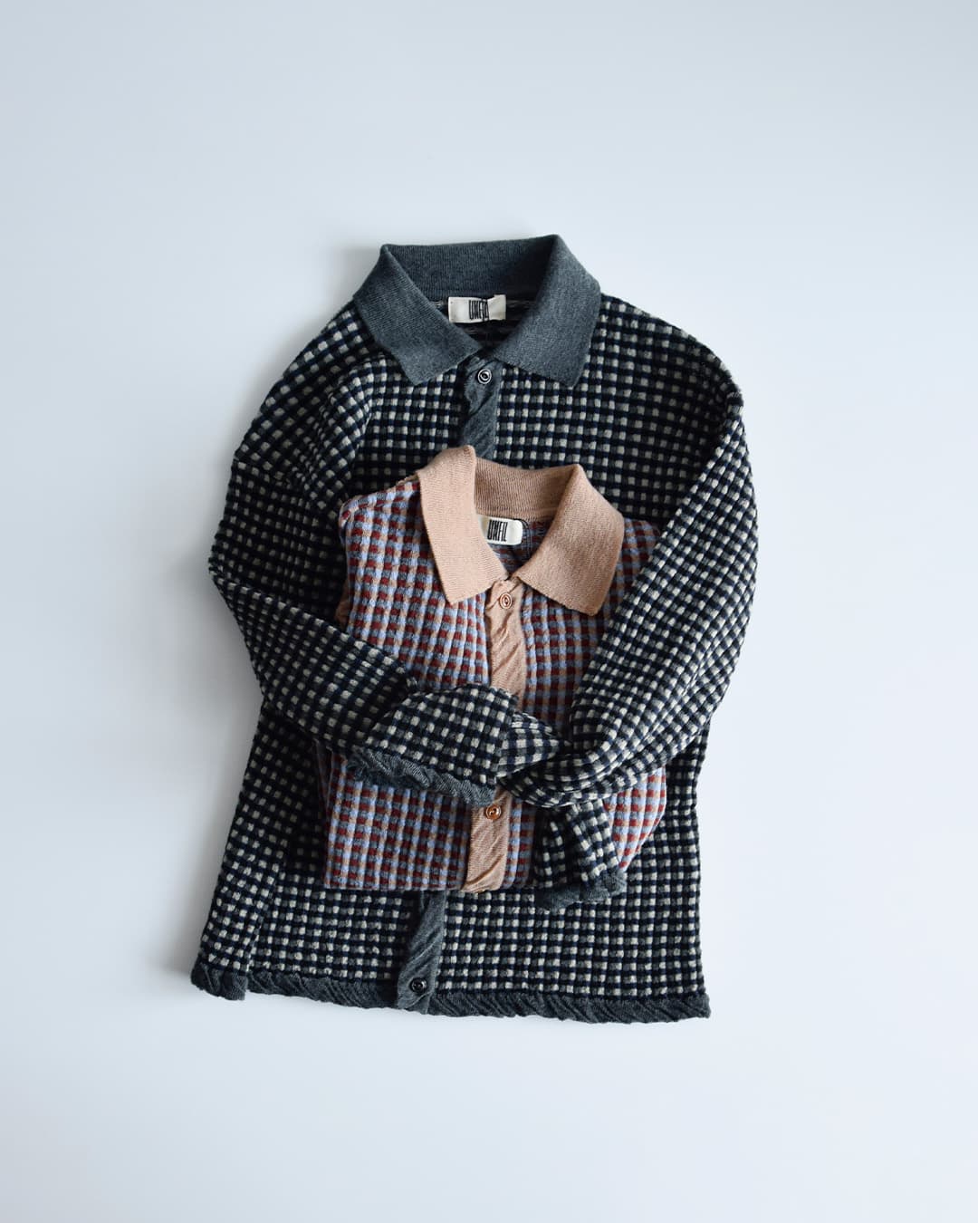 unfilウール ジャカード ニットシャツ high twisted wool JQ pattern knit shirts wxfl-uw109