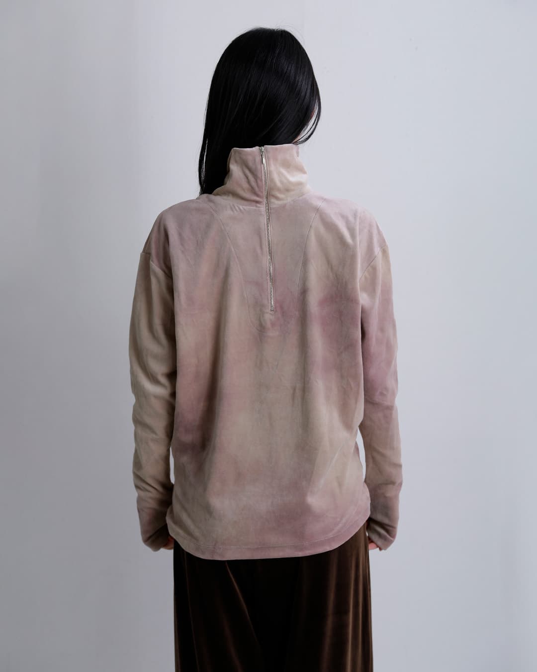 unfilタイダイ コットンベロア ハイネックプルオーバー tie-dyed cotton velour high-neck P/O wxfl-uw116