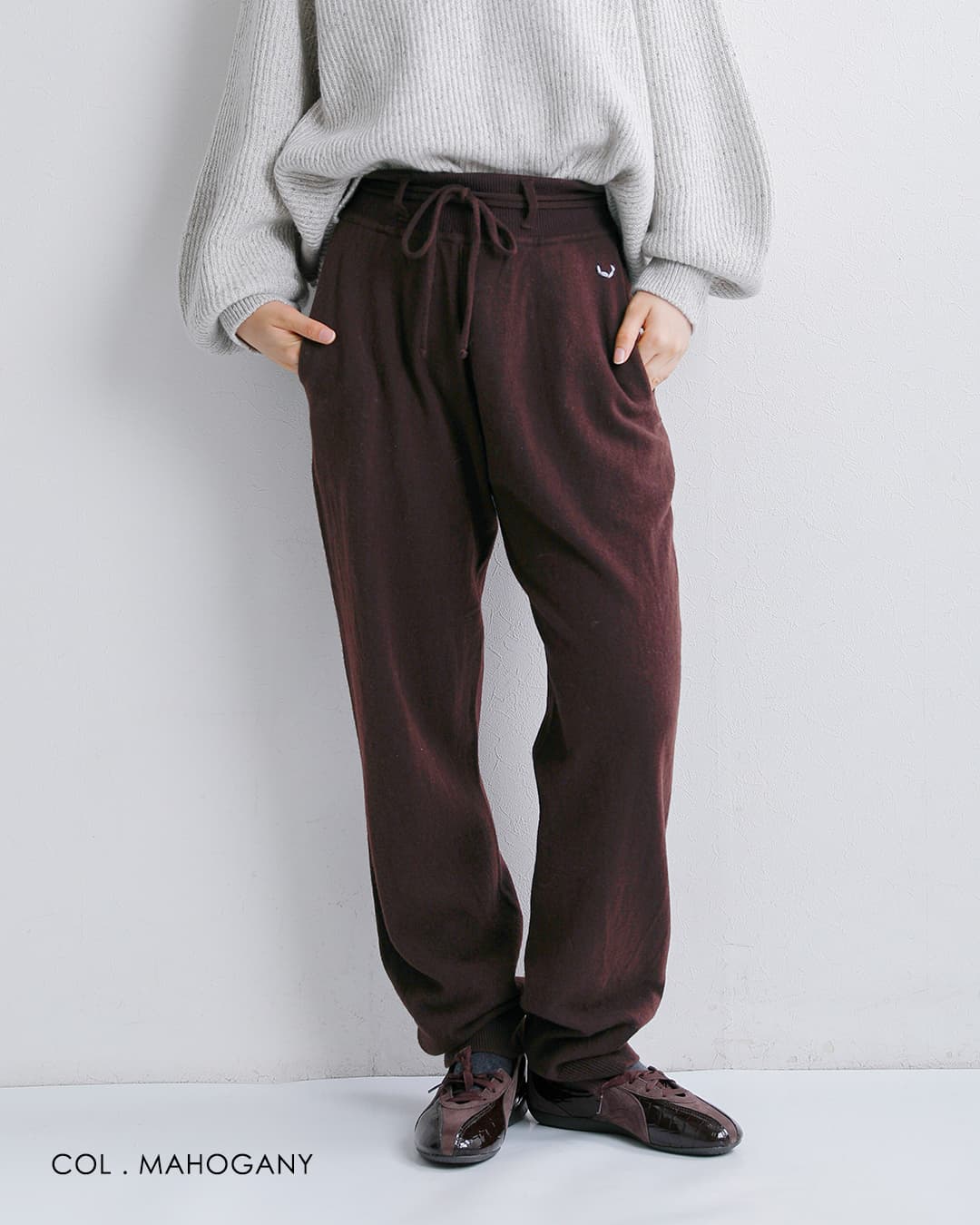 unfil(アンフィル)メリノウール ハイゲージ ニットパンツ ex super fine woolen wool high-gauge knit pants wxfl-uw121