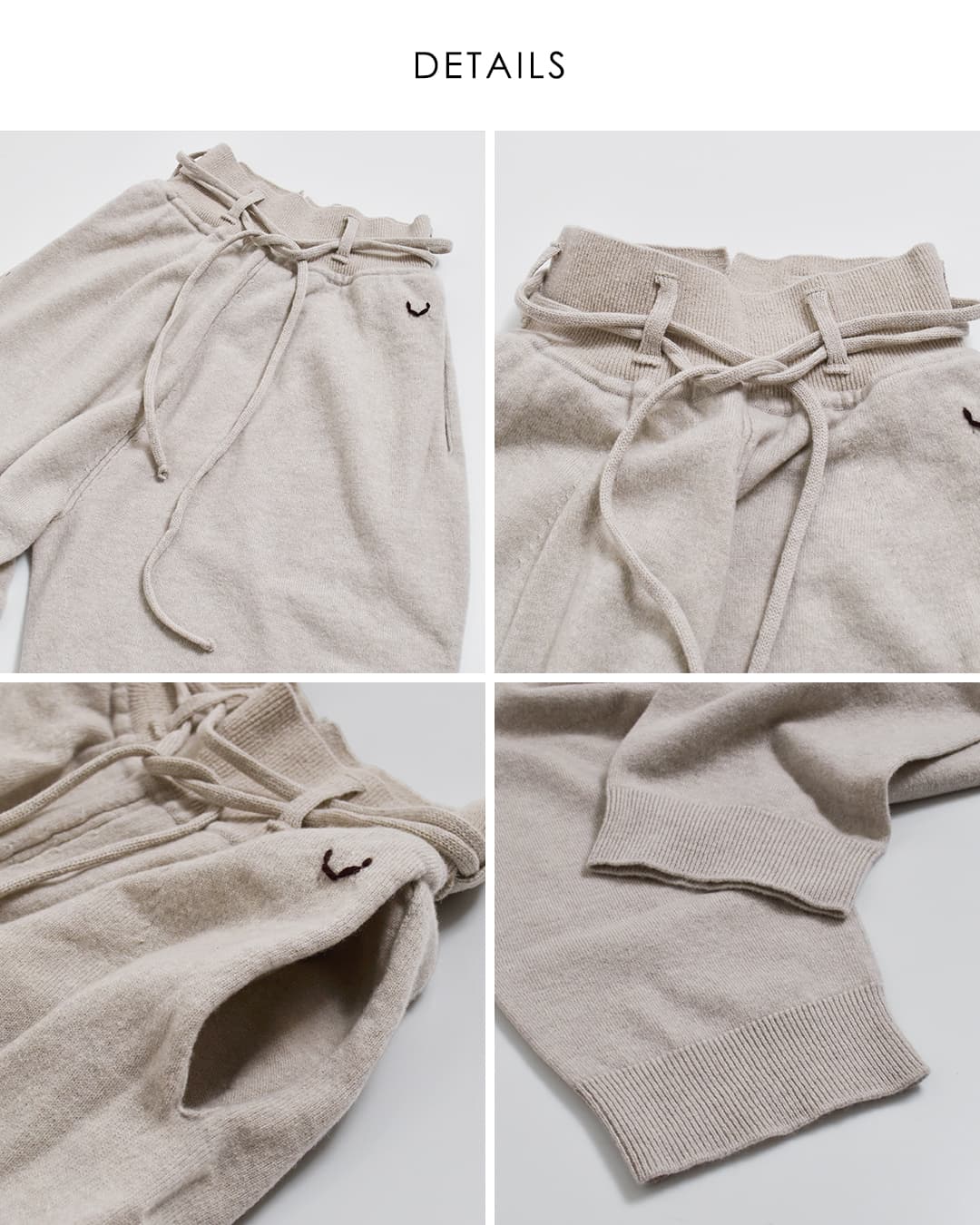 unfil(アンフィル)メリノウール ハイゲージ ニットパンツ ex super fine woolen wool high-gauge knit pants wxfl-uw121