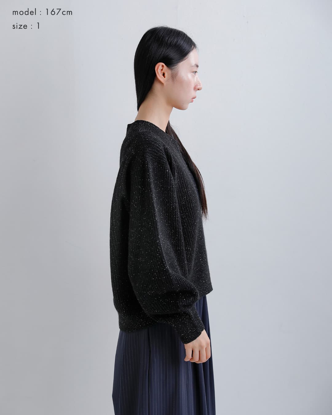 unfilウール シルクネップ ツイードニット セーター woolen cotton silk nep wool tweed-knit P/O wxfl-uw124