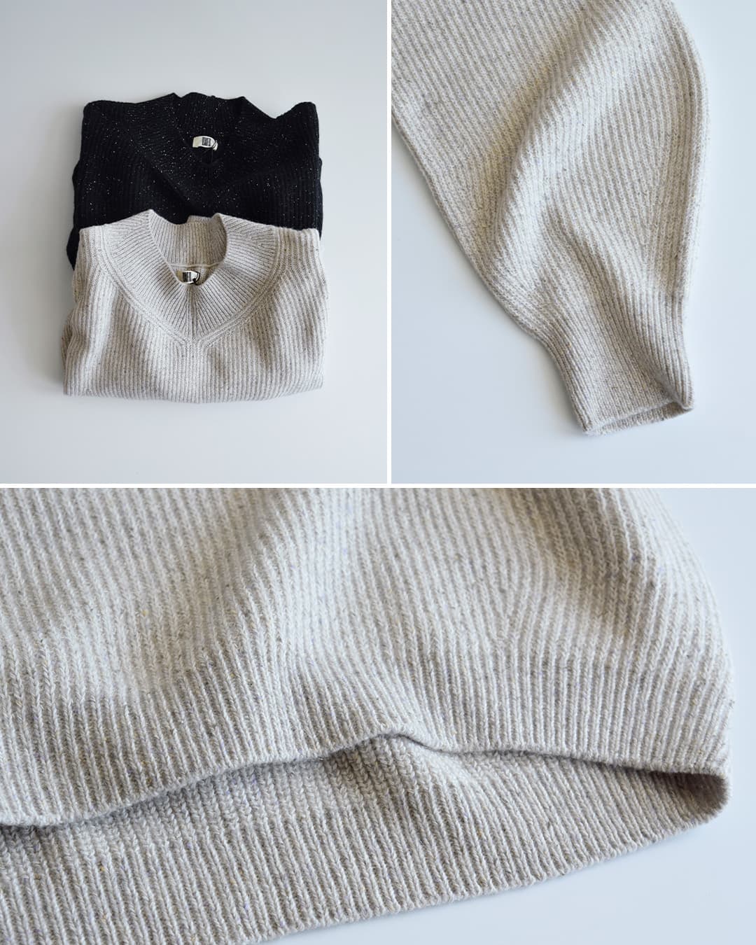 unfilウール シルクネップ ツイードニット セーター woolen cotton silk nep wool tweed-knit P/O wxfl-uw124