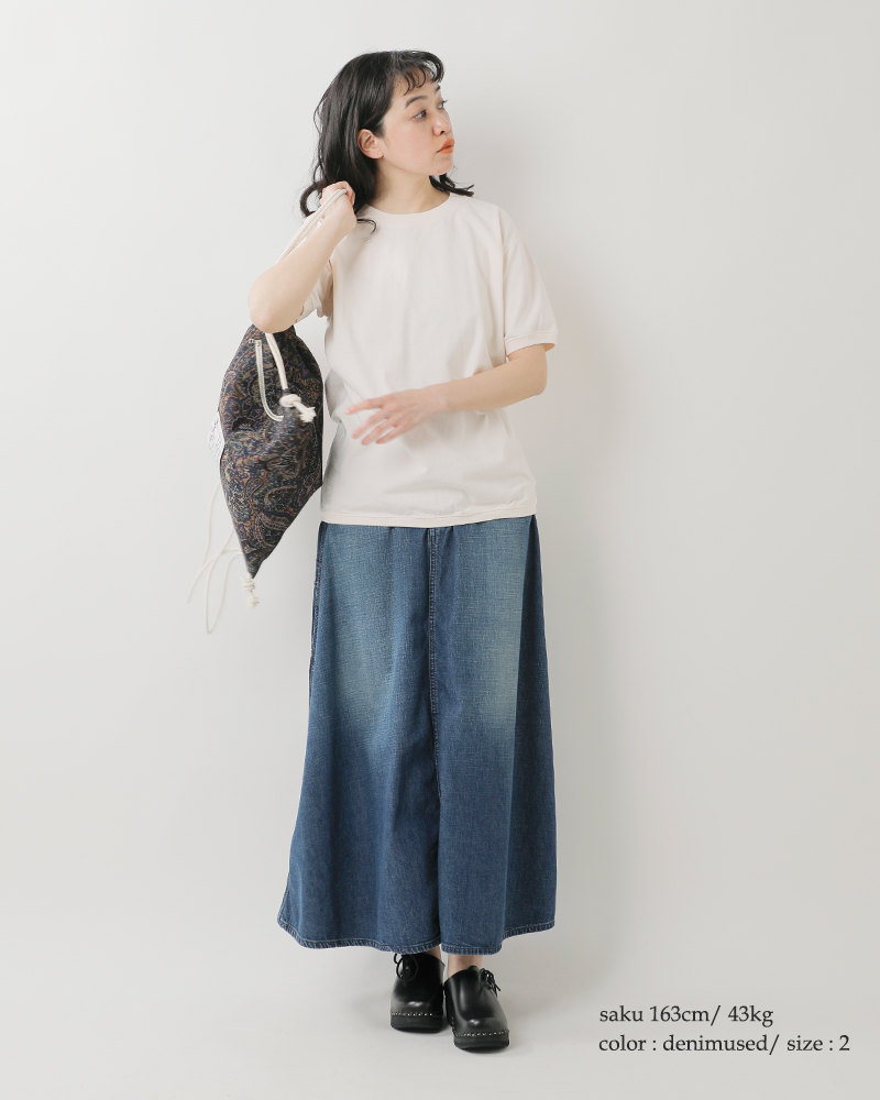 or slow(オアスロウ)30sペインターロングデニムスカート00-4127