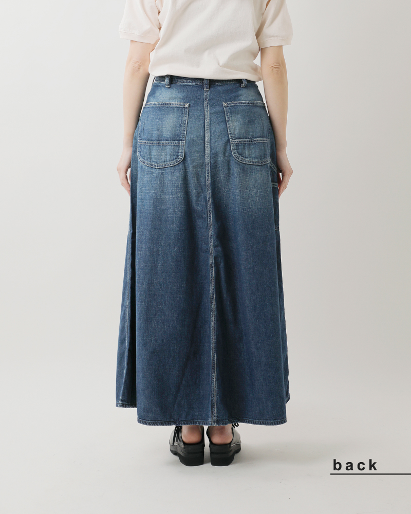 or slow(オアスロウ)30sペインターロングデニムスカート00-4127