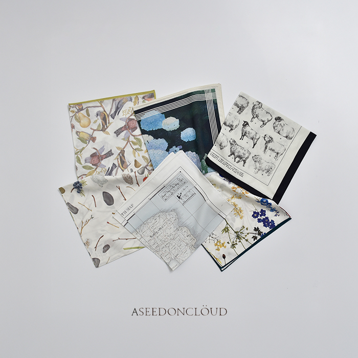 ASEEDONCLOUD(アシードンクラウド)コットンシルクハンカチーフ001061o
