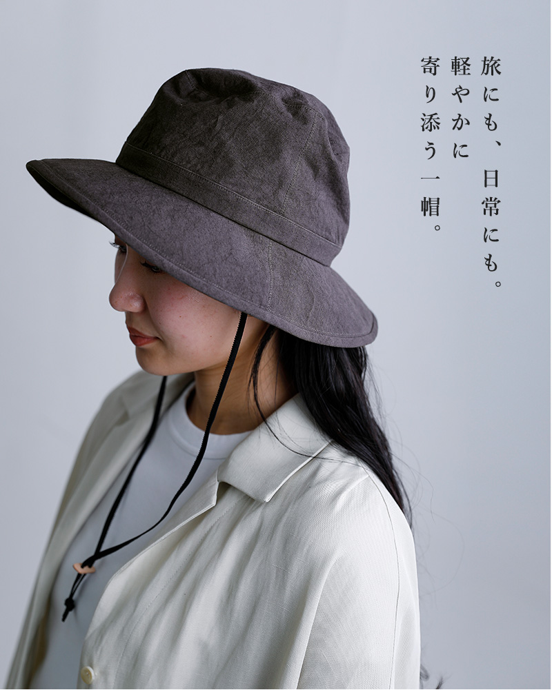 Chapeaugraphy(シャポーグラフィー)綿麻ウェザートラベラーハット00142o