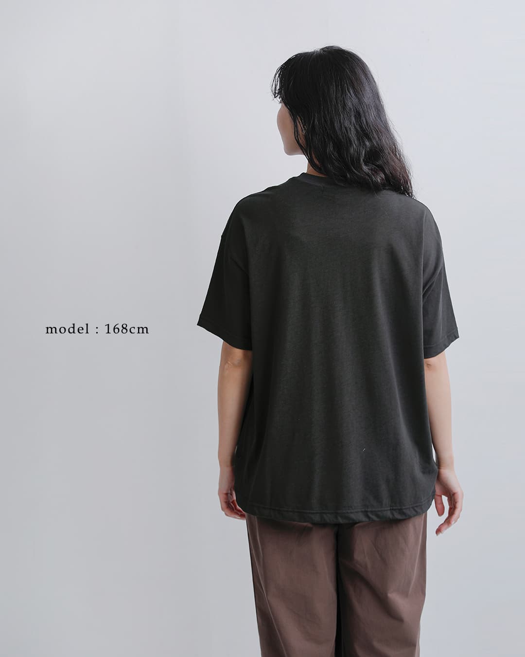 Squady(スカディ)コットン レアルツイスト 裾ゴムスピンドル Tシャツ 002-6832