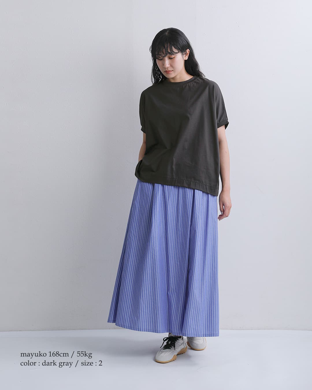 Squadyコットン コンパクト天竺 ビッグフレンチスリーブ プルオーバー 002-6834