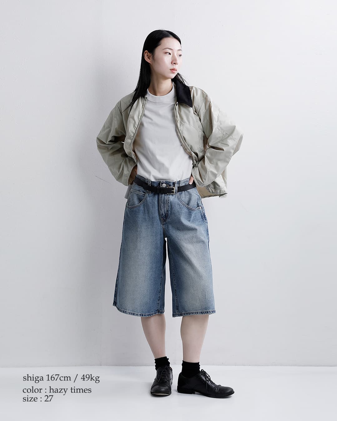 Levisスーパーバギー ハーフデニムパンツ SUPER BAGGY JORT 005dt