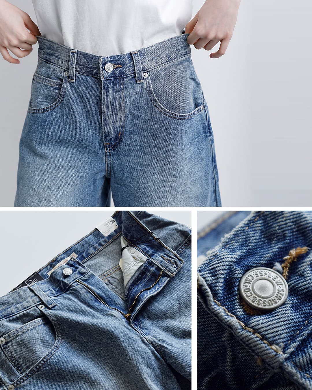 Levisスーパーバギー ハーフデニムパンツ SUPER BAGGY JORT 005dt