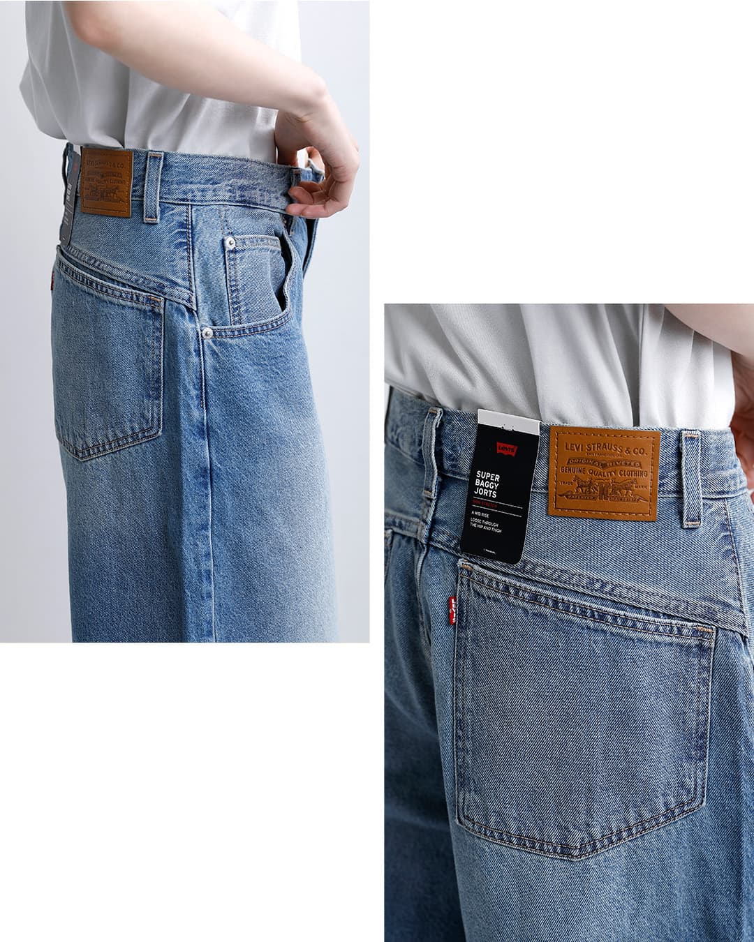 Levisスーパーバギー ハーフデニムパンツ SUPER BAGGY JORT 005dt