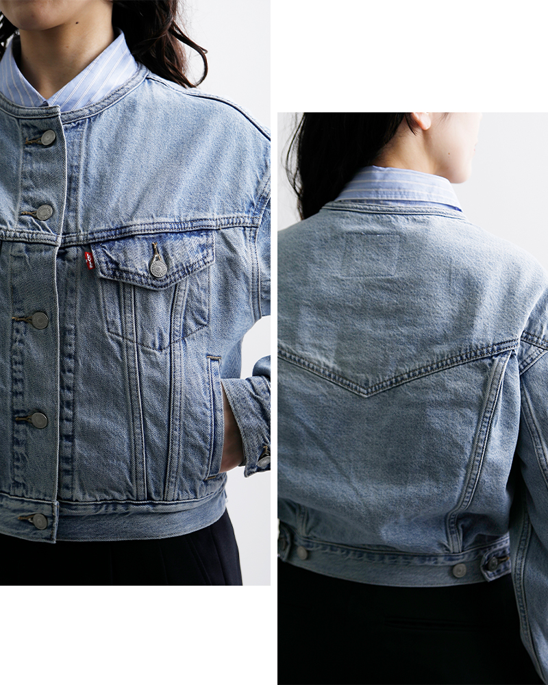 Levi’s(リーバイス)カラーレストラッカーデニムジャケットCOLLARLESSSHRUNKEN90STRUCKER006ez