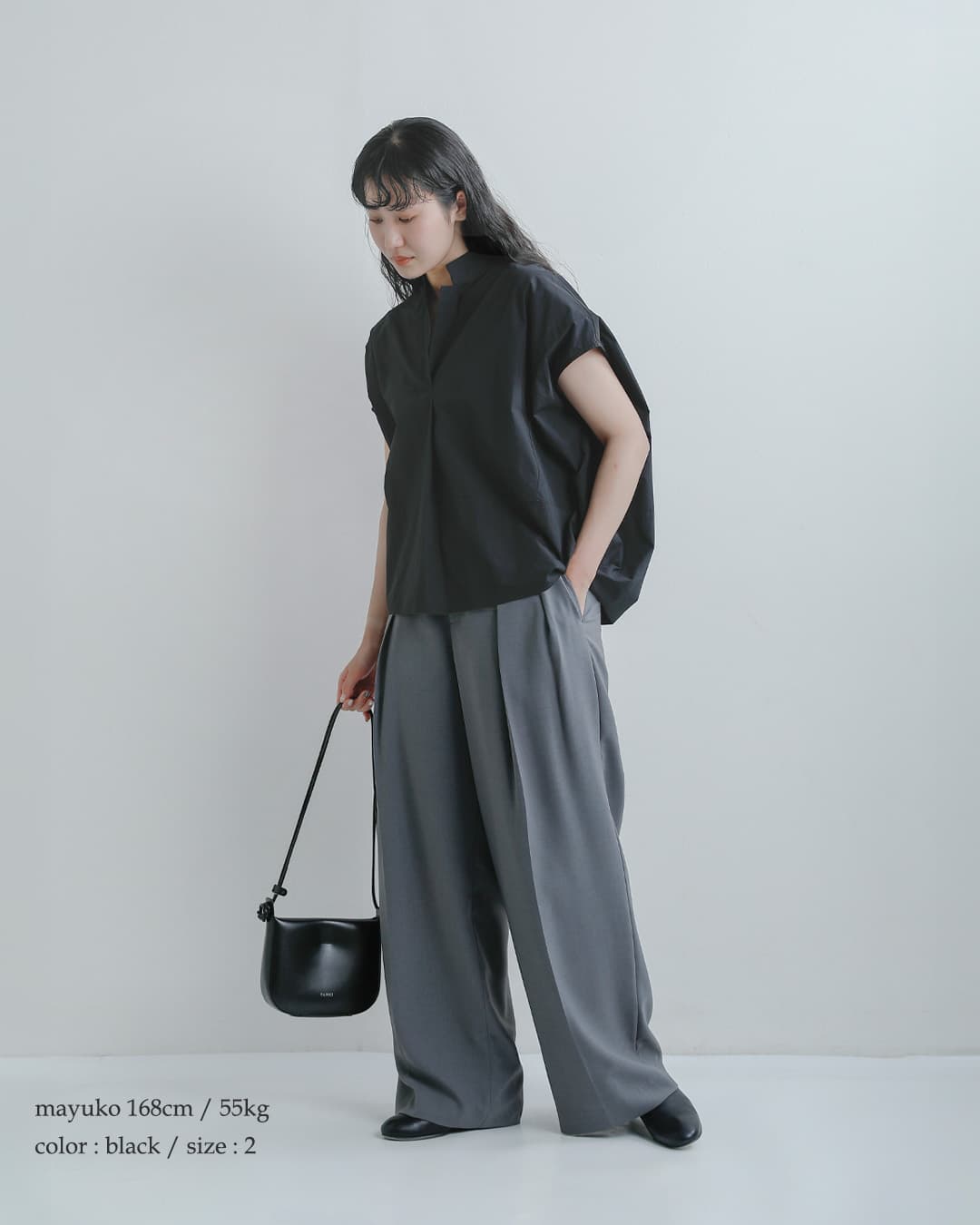 Squadyコットン マグワッシャー スキッパー シャツ 009-1200