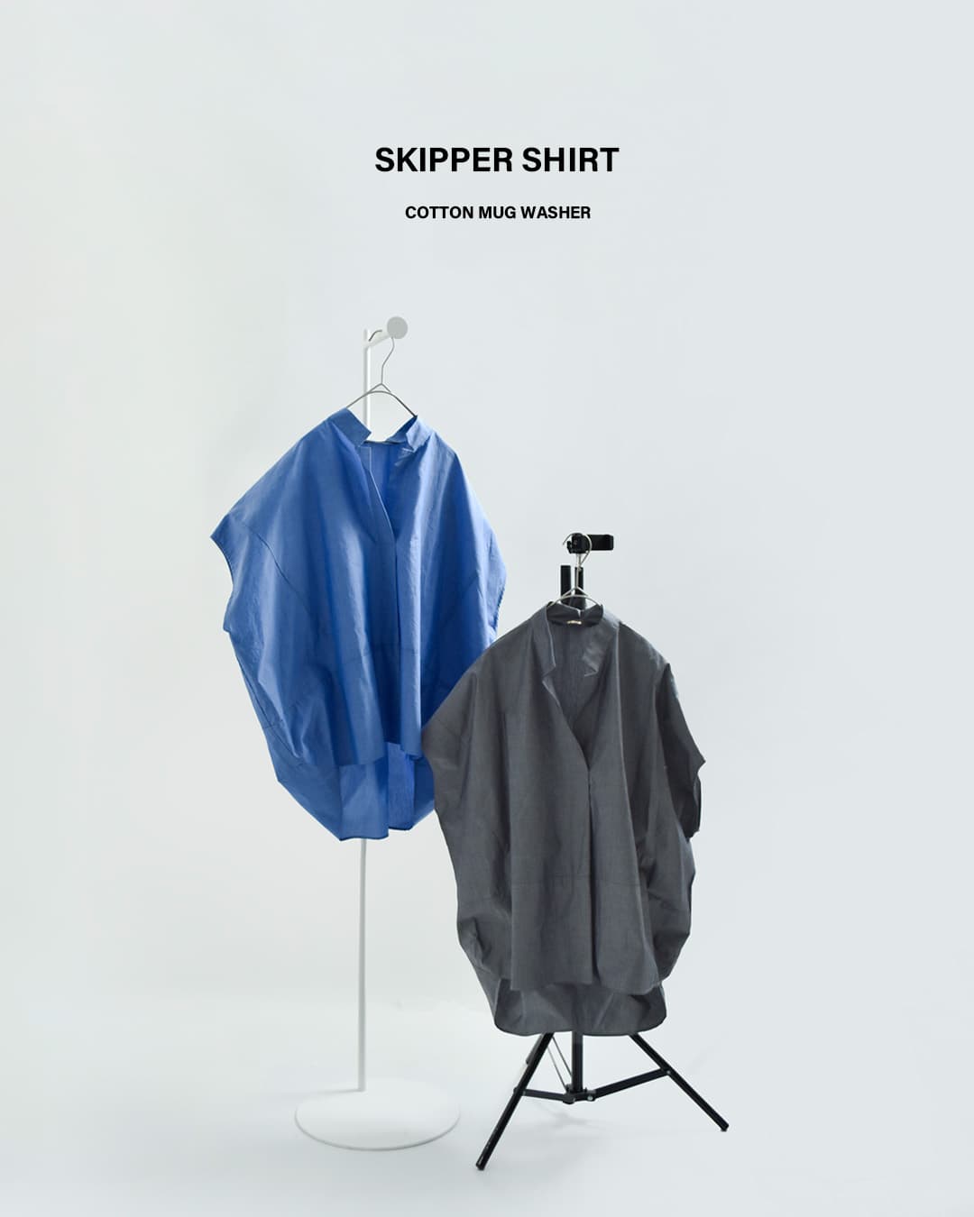 Squadyコットン マグワッシャー スキッパー シャツ 009-1200