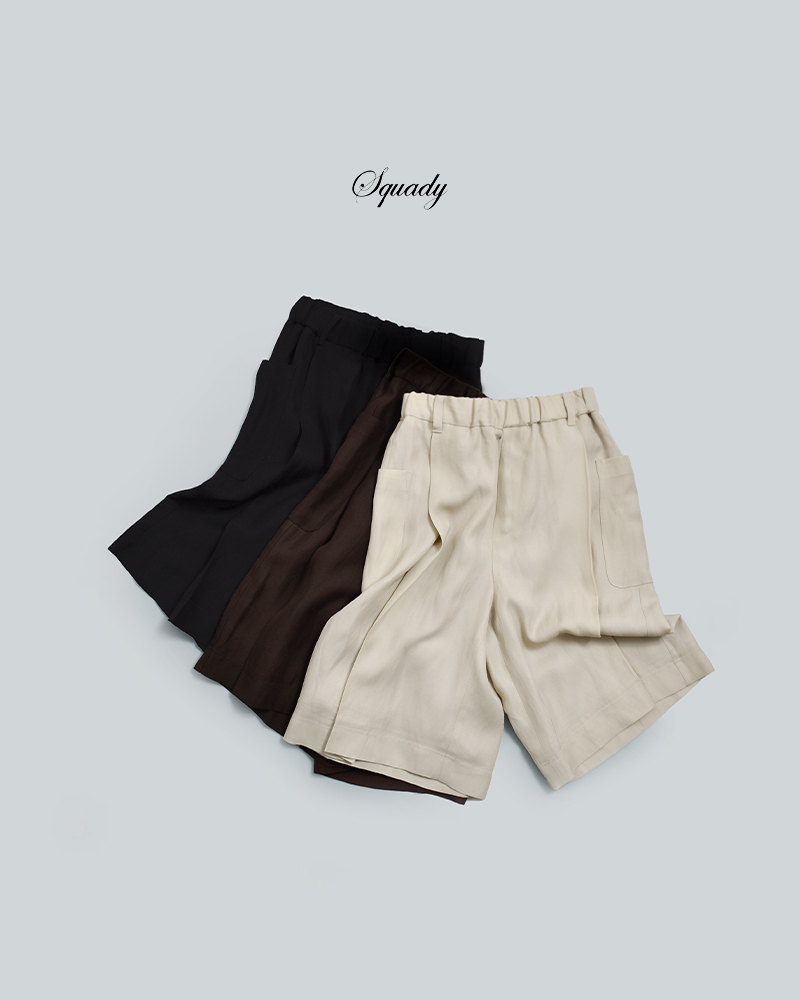 Squady(スカディ)ビスコースリネンショートパンツ009-1471