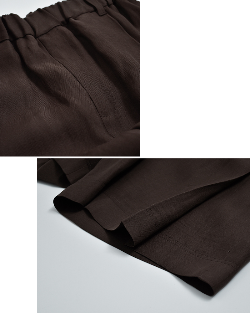 Squady(スカディ)ビスコースリネンショートパンツ009-1471