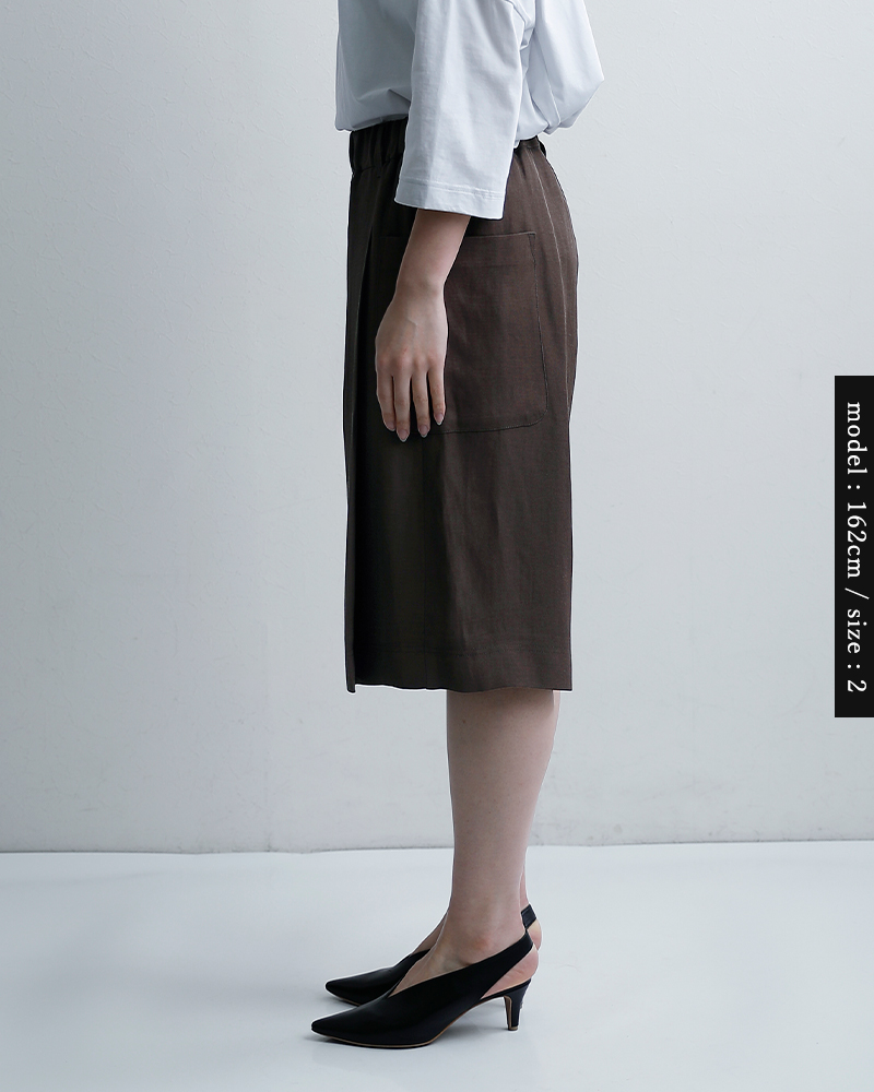 Squady(スカディ)ビスコースリネンショートパンツ009-1471