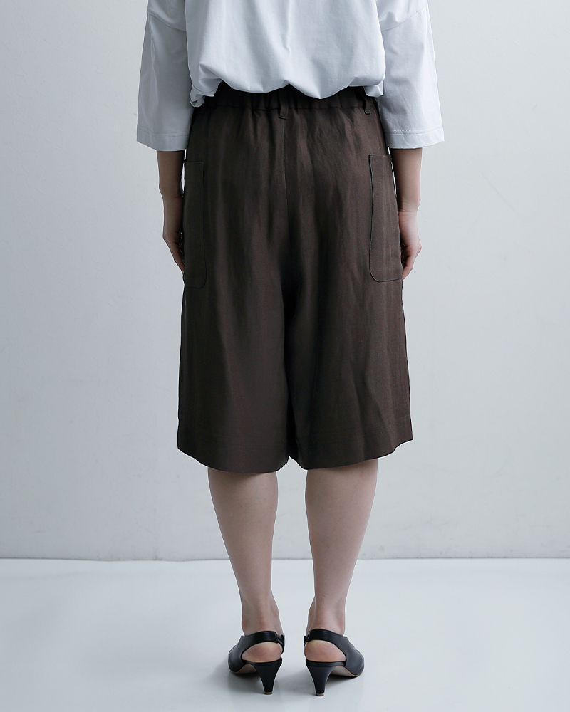 Squady(スカディ)ビスコースリネンショートパンツ009-1471