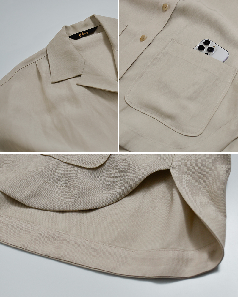 Squady(スカディ)ビスコースリネンテーラージャケット009-1682