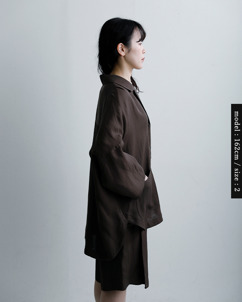 Squady(スカディ)ビスコースリネンテーラージャケット009-1682