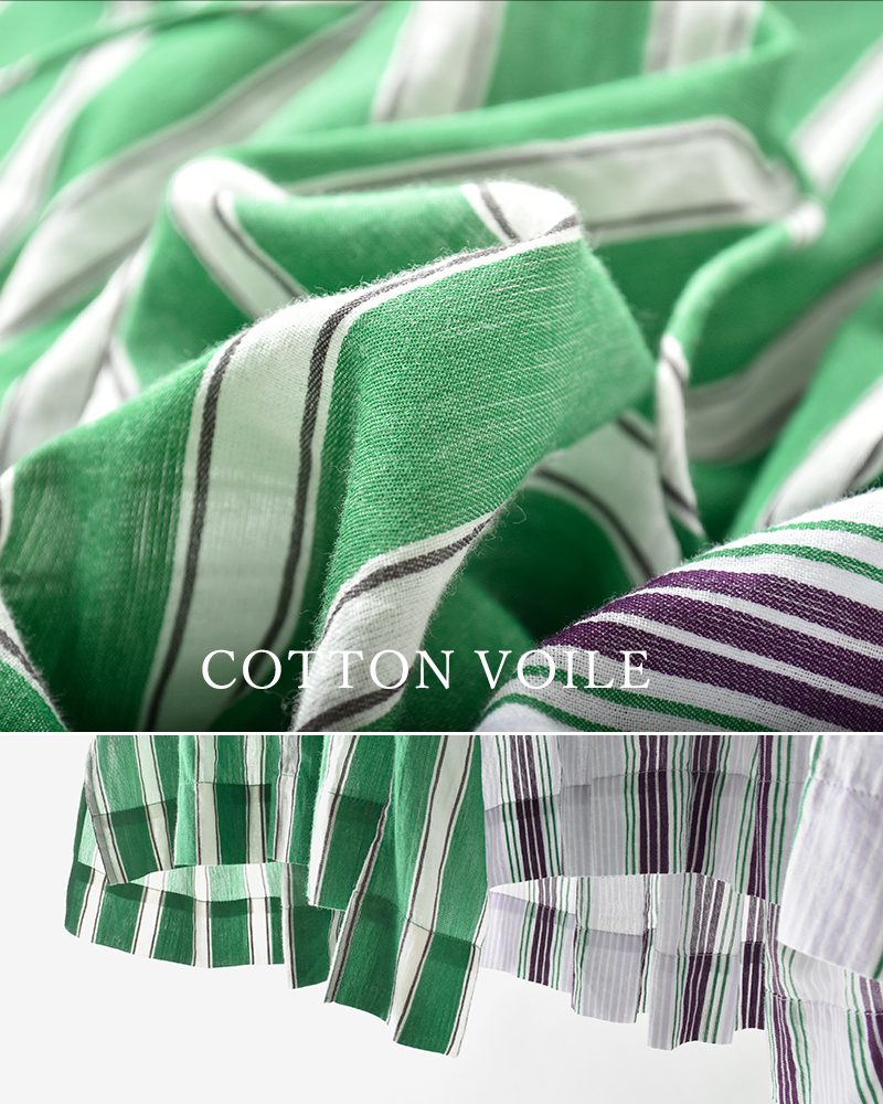 ne Quittez pas(ヌキテパ)コットンボイルストライプフレンチスリーブブラウスCottonVoileStripeFrenchSleeveBlouse010261wq4