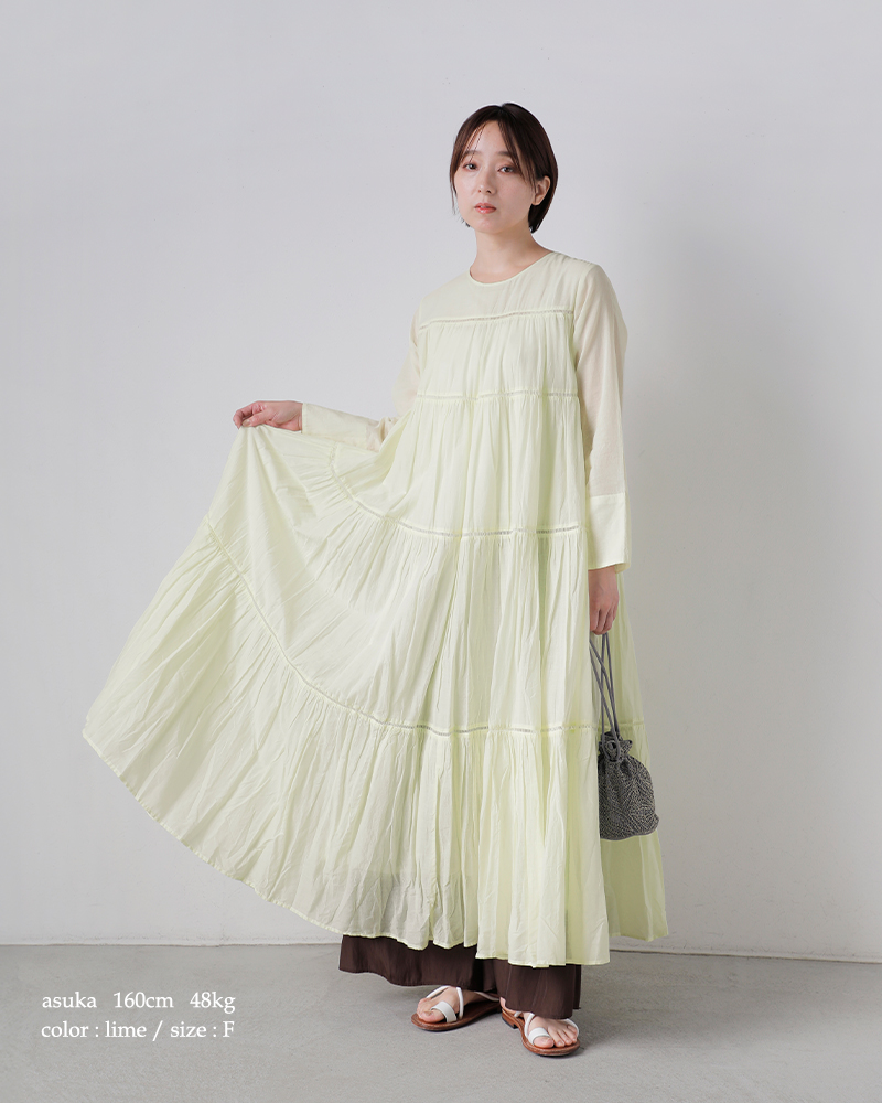 ne Quittez pas(ヌキテパ)コットンボイルティアードマキシドレス“CottonVoileTieredMaxiDress”010400ca1