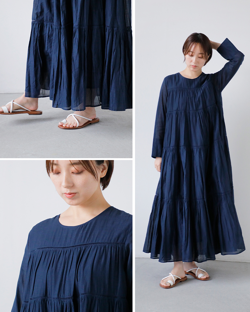 ne Quittez pas(ヌキテパ)コットンボイルティアードマキシドレス“CottonVoileTieredMaxiDress”010400ca1
