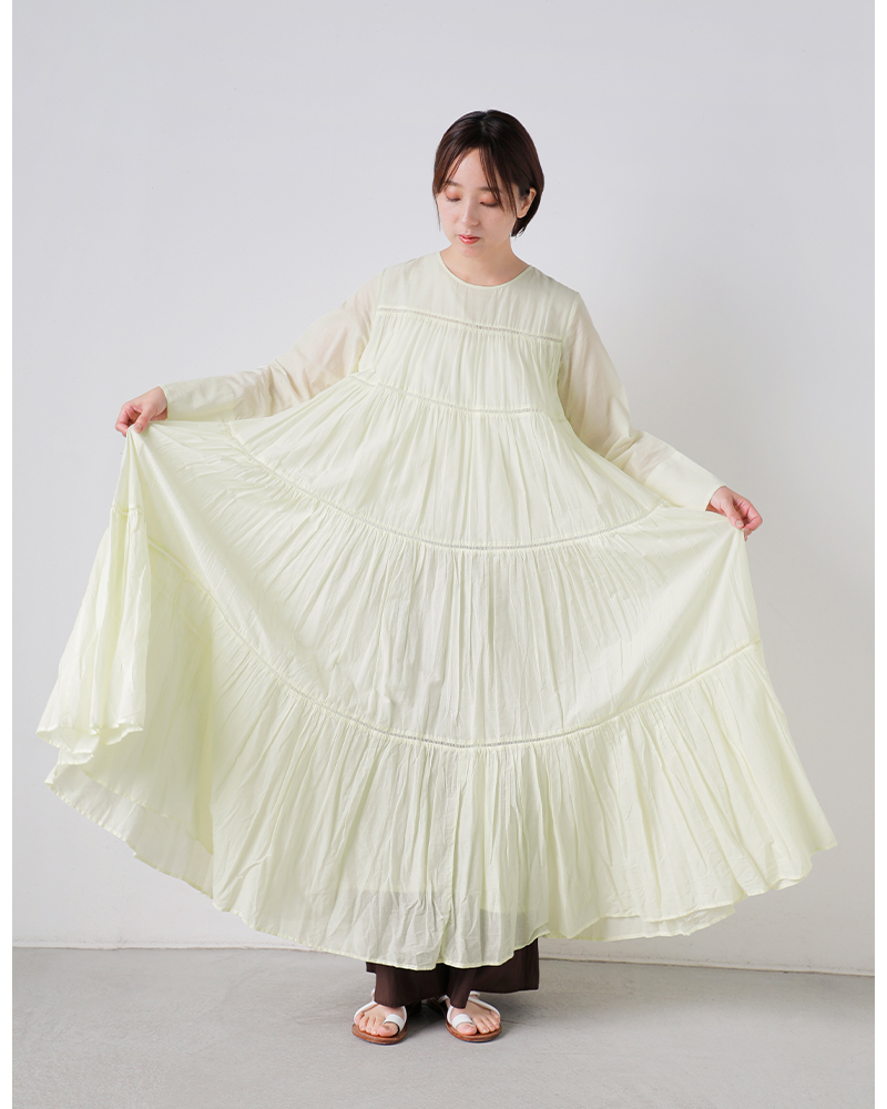 ne Quittez pas(ヌキテパ)コットンボイルティアードマキシドレス“CottonVoileTieredMaxiDress”010400ca1
