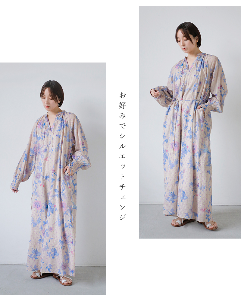 ne Quittez pas(ヌキテパ)ドットドビーブーケウェービーウエストドレスDotDobbyBouquetWavyWaistDress010461wb1