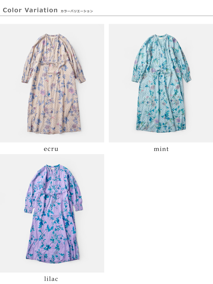 ne Quittez pas(ヌキテパ)ドットドビーブーケウェービーウエストドレスDotDobbyBouquetWavyWaistDress010461wb1