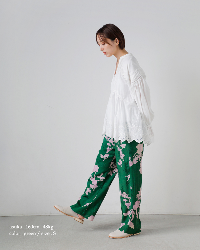 ne Quittez pas(ヌキテパ)シャントンジャガードローズプリントパンツShantoonJacquardRosePrintPants010661wl3