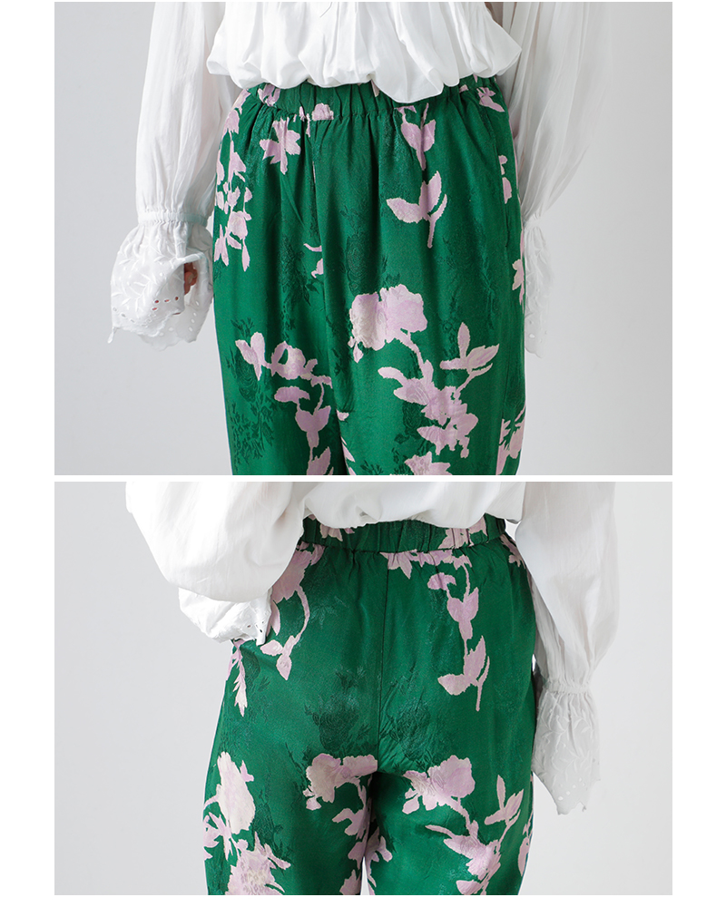 ne Quittez pas(ヌキテパ)シャントンジャガードローズプリントパンツShantoonJacquardRosePrintPants010661wl3