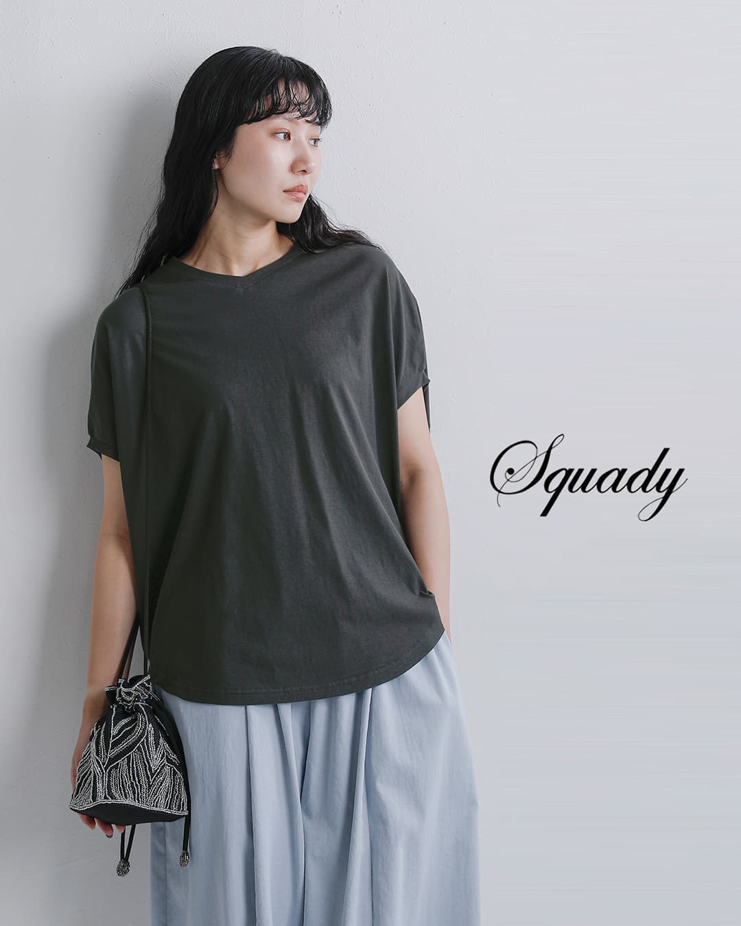 Squady(スカディ)コットン レアルライト コクーン カットソー 012-2827