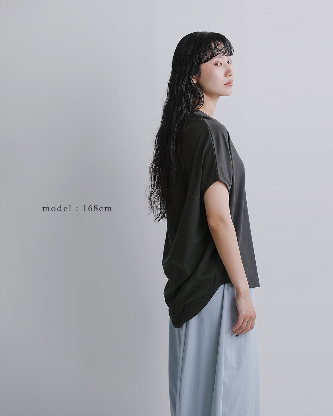 Squady(スカディ)コットン レアルライト コクーン カットソー 012-2827