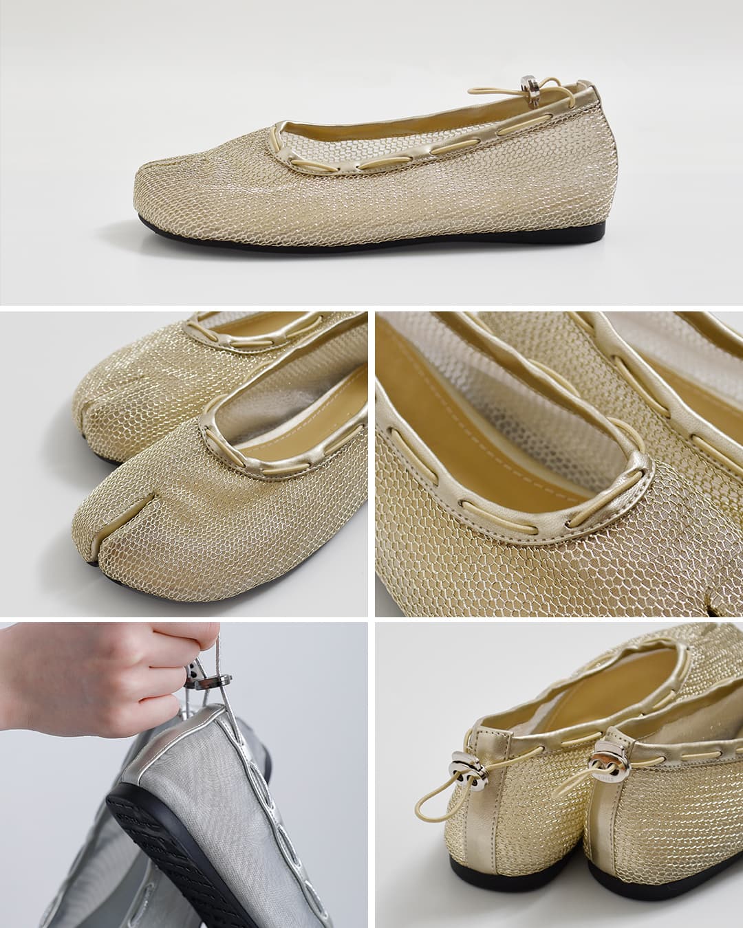 PAES(ペイズ)メッシュエアー ストリング フラットシューズ Mesh Air String Flat 0126110044o