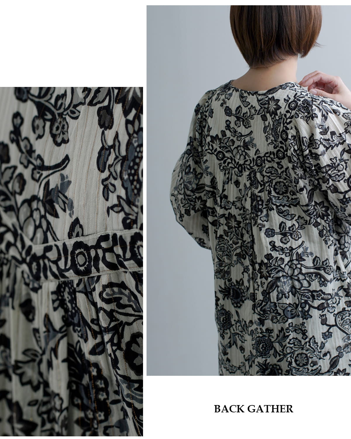 Sara Mallikaコットン ペイズリー 花柄プリント ワンピース 020461sb1