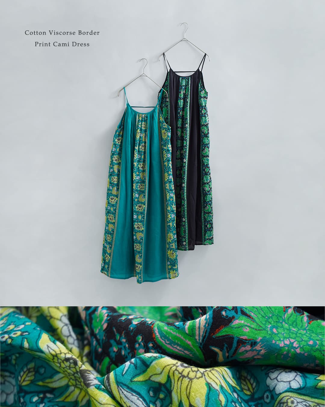 Sara Mallikaコットン ビスコース ボーダー プリント キャミワンピース 020561sj4