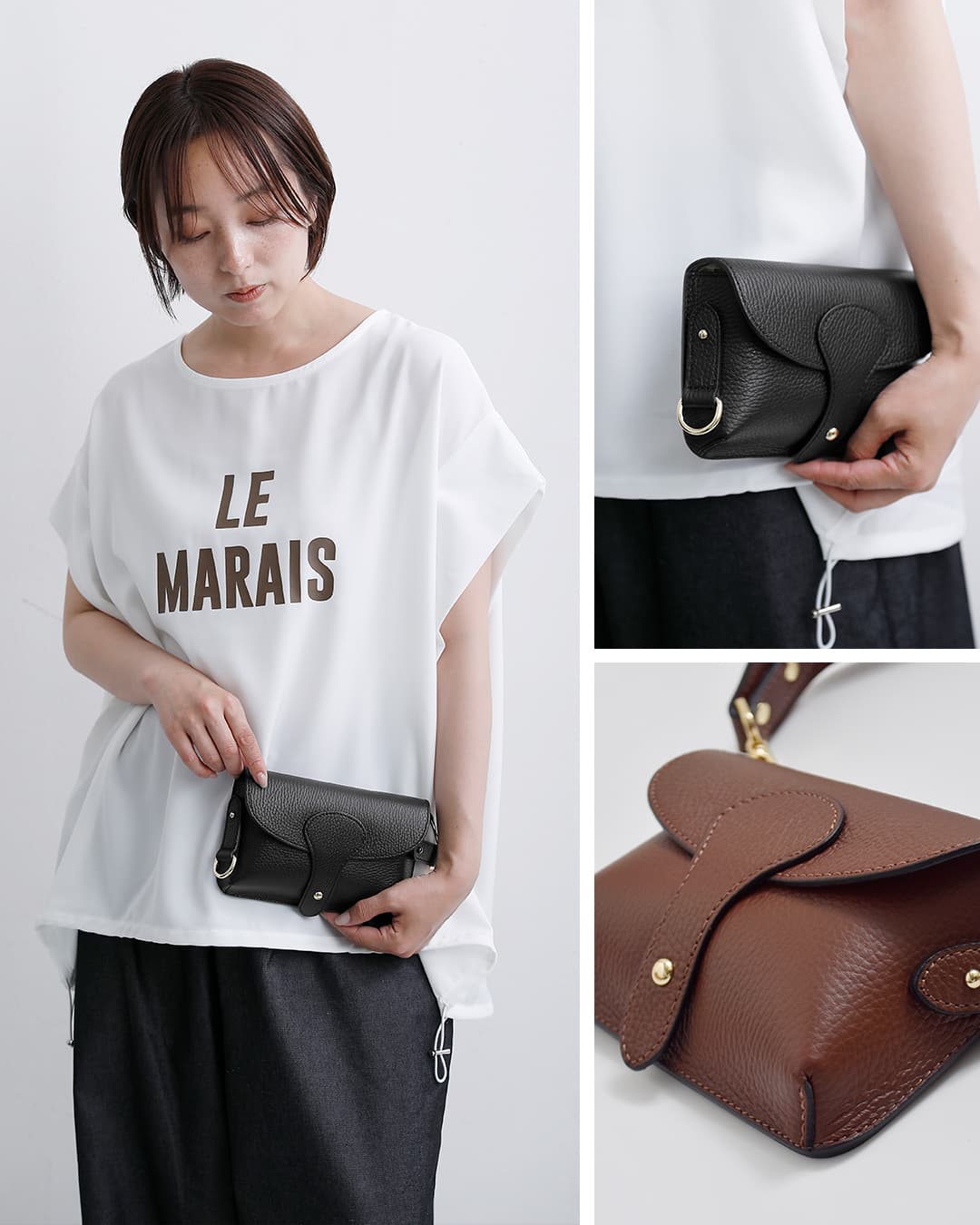 Marant(マラント)カーフレザー ミニショルダー バッグ 03-3-13-310-1-1