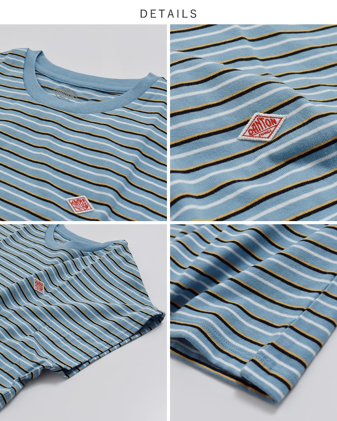 DANTON(ダントン)コットン ドルマンスリーブ ボーダー 半袖Tシャツ dt-c0403cjj-same1