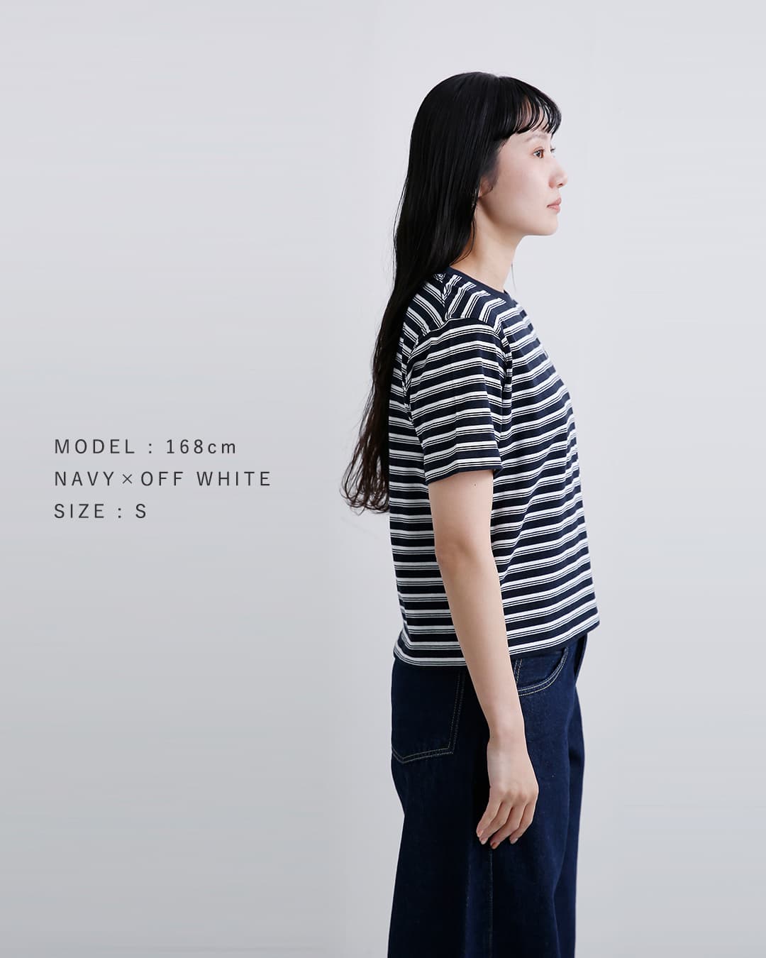 DANTON(ダントン)コットン天竺ボーダー 半袖Tシャツ dt-c0404cjj-same1