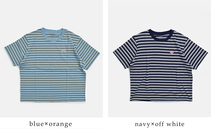 DANTON(ダントン)コットン天竺ボーダー 半袖Tシャツ dt-c0404cjj-same1