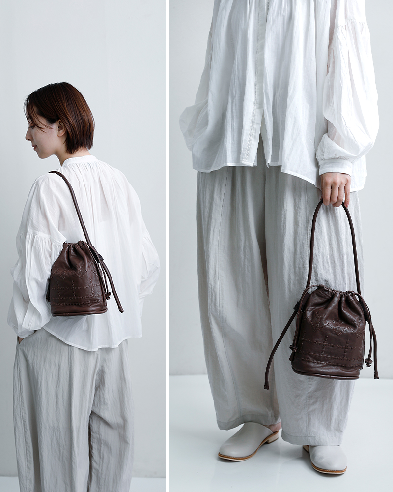 CHRISTIAN PEAU(クリスチャンポー)カウレザーショルダーステッチバッグ06470-1-cp