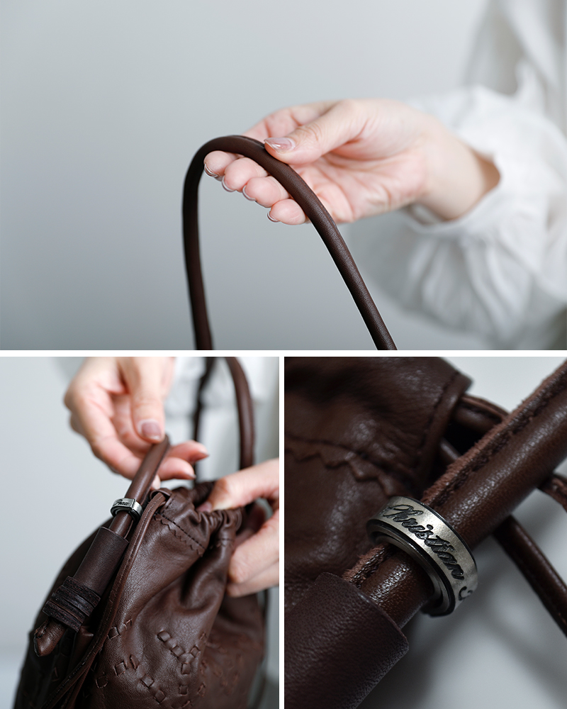 CHRISTIAN PEAU(クリスチャンポー)カウレザーショルダーステッチバッグ06470-1-cp