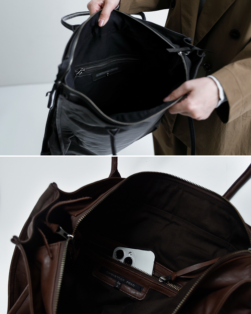 CHRISTIAN PEAU(クリスチャンポー)カウレザートートバッグ06472-3-cp