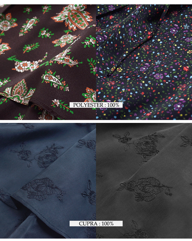 TICCA(ティッカ)リトルフラワー/ペイズリープリント/キュプラローズ刺繍ビスチェtbfs-081-091-101