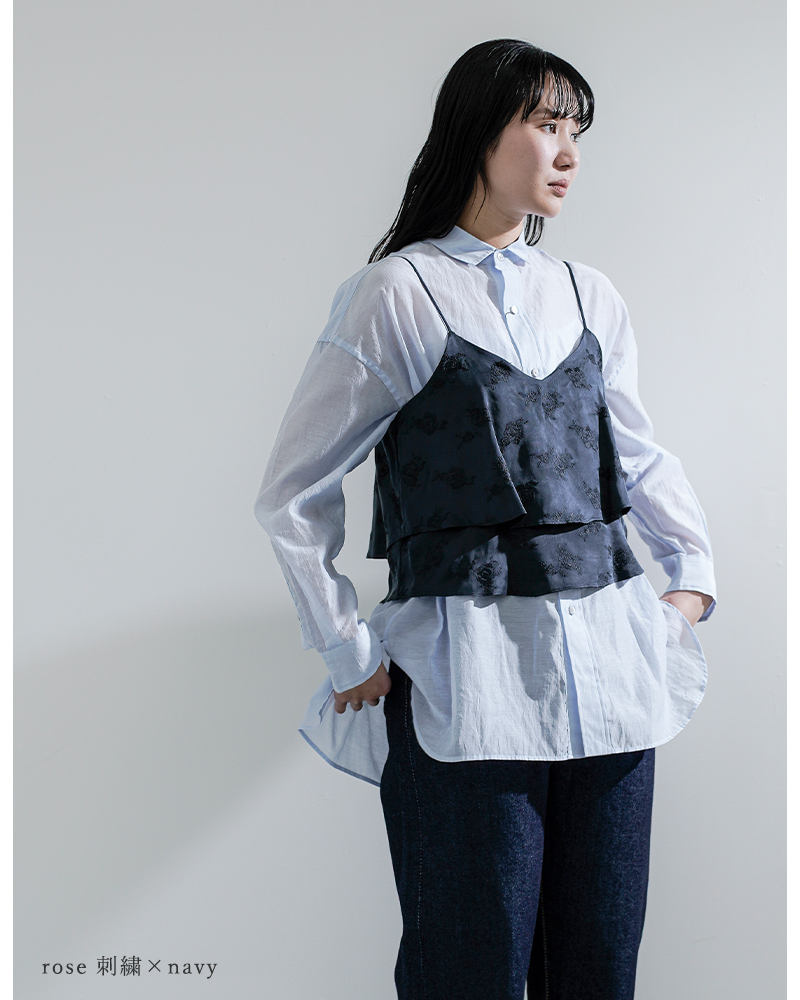 TICCA(ティッカ)リトルフラワー/ペイズリープリント/キュプラローズ刺繍ビスチェtbfs-081-091-101