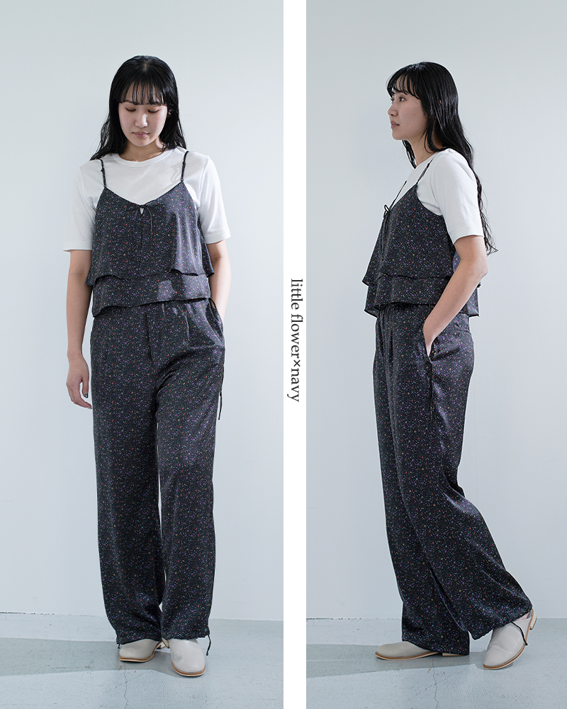 TICCA(ティッカ)リトルフラワー/ペイズリープリント/キュプラローズ刺繍パンツtbfs-082-092-103