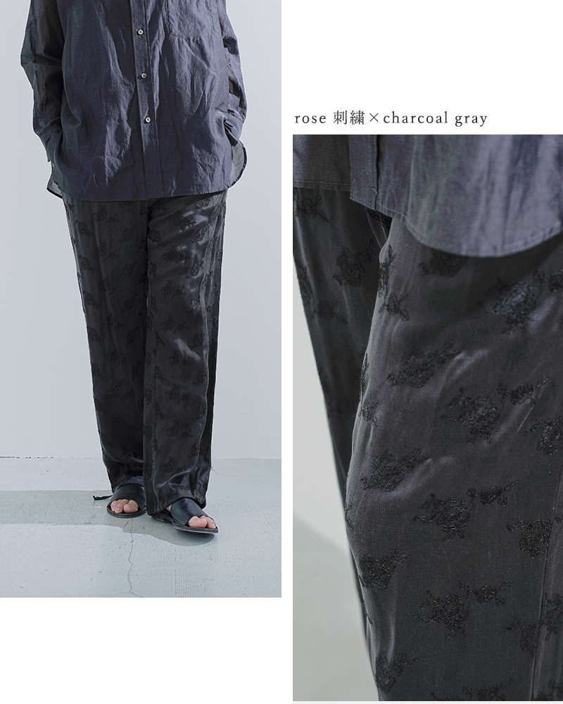 TICCA(ティッカ)リトルフラワー/ペイズリープリント/キュプラローズ刺繍パンツtbfs-082-092-103